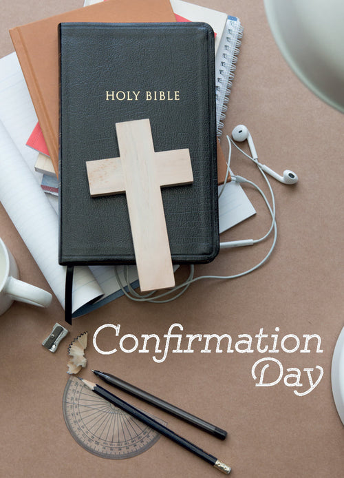 Confirmation Card - Desk With Bible  (Order in 6)