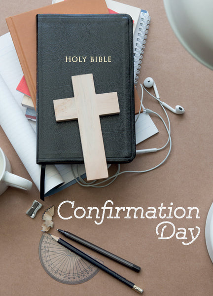 Confirmation Card - Desk With Bible  (Order in 6)