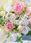 Birthday Card - Roses and Freesias  (Order in 6)