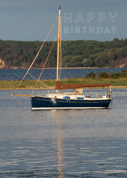 Birthday Card - Sailing Boat at Arne  (Order in 6)
