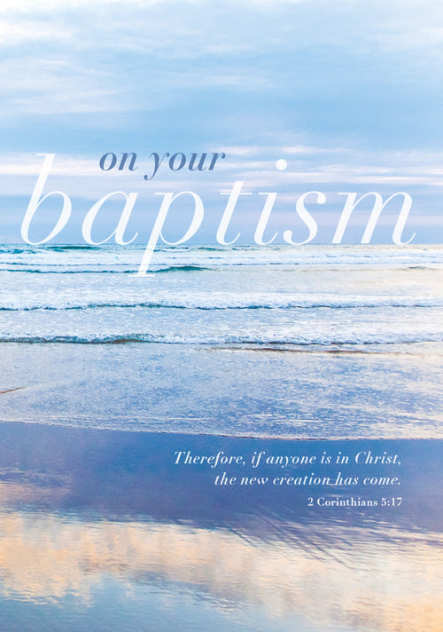 Baptism Card - Sunset Beach  (Order in 6)