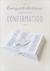 Confirmation Card - Dove on Bible  (Order in 6)