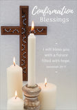 Confirmation Card - Candles and Cross  (Order in 6)