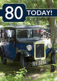 Age 80 Card - Vintage Car  (Order in 6)