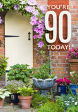 Age 90 Card - Patio Pots  (Order in 6)
