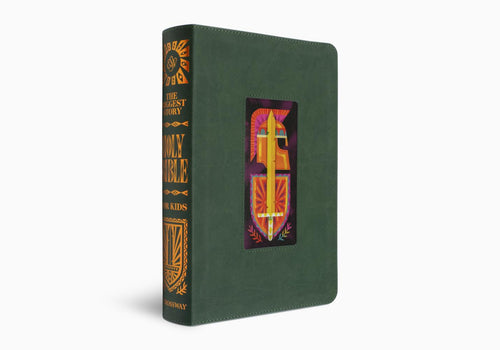 ESV The Biggest Story Holy Bible for Kids-TruTone®, Dark Green, Armor Design