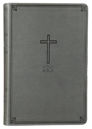 NKJV Value Thinline Bible Large Print Charcoal (Red Letter Edition)