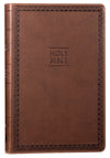 NIV Value Thinline Bible Large Print Brown (Black Letter Edition)