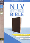 NIV Thinline Bible Giant Print Black Indexed (Red Letter Edition)