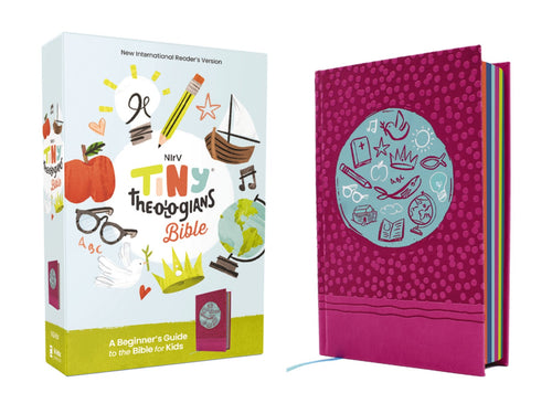 NIrV, Tiny Theologians Bible, Leathersoft over Board, Pink, Comfort Print:  A Beginner’s Guide to the Bible – for Kids