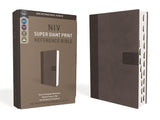 NIV Super Giant Print Reference Bible Gray Thumb Indexed (Red Letter Edition)