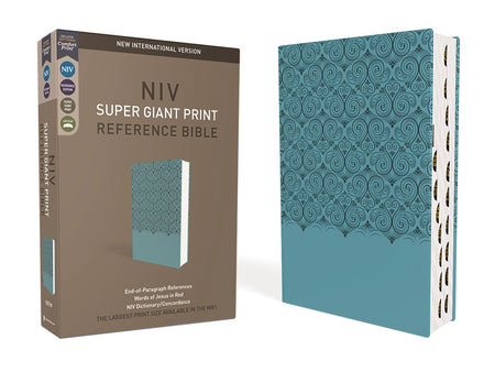 NIV, Thinline Bible, Giant Print, Leathersoft, Gray/Purple, Red Letter, Comfort Print