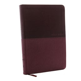 NKJV Holy Bible, Giant Print Thinline Bible, Brown Leathersoft, Thumb Indexed, Red Letter, Comfort Print: New King James Version : New King James Version