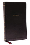 NKJV, Thinline Bible, Leathersoft, Black, Red Letter, Comfort Print:  Holy Bible, New King James Version