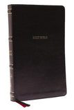 NKJV, Thinline Bible, Leathersoft, Black, Red Letter, Comfort Print:  Holy Bible, New King James Version