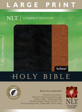Compact Edition Bible NLT, Large Print, TuTone (LeatherLike, Black/Tan, Indexed, Red Letter)