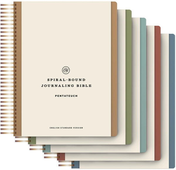 ESV Spiral-Bound Journaling Bible, Five-Volume Set (Hardcover) - KI GIFTS