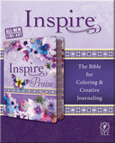 Inspire PRAISE Bible NLT (LeatherLike, Purple Garden) : The Bible for Coloring & Creative Journaling