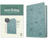NLT Large Print Thinline Reference Bible, Filament Enabled (LeatherLike, Floral Leaf Teal, Red Letter)  (Large type / large print)