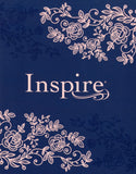 Inspire Bible NLT (Hardcover LeatherLike, Navy) : The Bible for Coloring & Creative Journaling