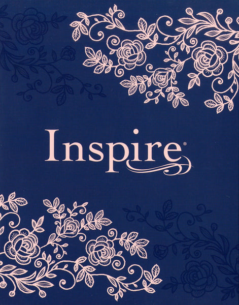 Inspire Bible NLT (Hardcover LeatherLike, Navy) : The Bible for Coloring & Creative Journaling