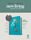 NLT Wide Margin Bible Filament Enabled Edition Ocean Blue Floral (Red Letter Edition)