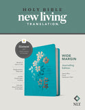 NLT Wide Margin Bible Filament Enabled Edition Ocean Blue Floral (Red Letter Edition)