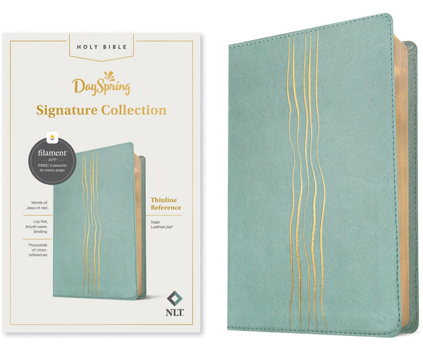 NLT Thinline Reference Bible Filament Enabled Edition Sage Dayspring Signature Collection (Red Letter Edition) (Dayspring Signature Collection)