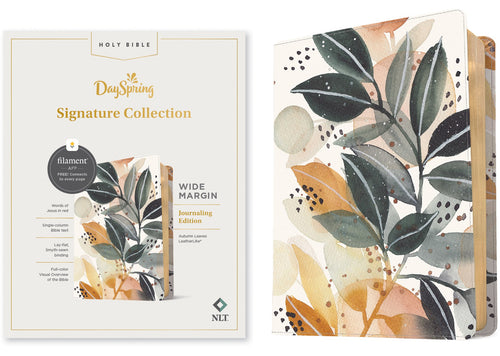 NLT Wide Margin Bible, Filament Enabled (LeatherLike, Autumn Leaves, Red Letter):  DaySpring Signature Collection