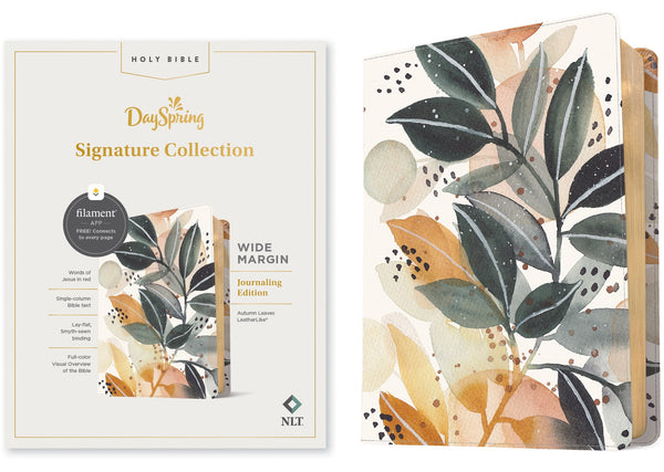 NLT Wide Margin Bible, Filament Enabled (LeatherLike, Autumn Leaves, Red Letter):  DaySpring Signature Collection