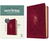 NLT Giant Print Bible, Filament Enabled (LeatherLike, Cranberry Flourish, Red Letter)  (Large type / large print)