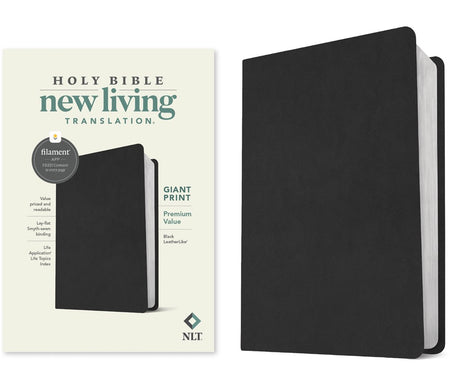 NLT Giant Print Bible, Filament Enabled (LeatherLike, Cranberry Flourish, Indexed, Red Letter)  (Large type / large print)