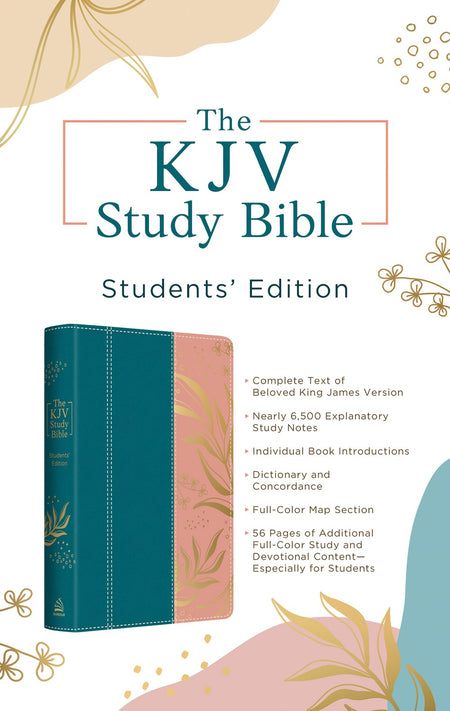 KJV Cross Reference Study Bible Compact Peony Blossoms