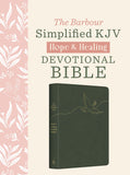 The Hope & Healing Devotional Bible [Dark Sage Doves] : Barbour Simplified King James Version