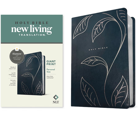 NLT Giant Print Bible, Filament Enabled (LeatherLike, Cranberry Flourish, Indexed, Red Letter)  (Large type / large print)