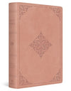 ESV Giant Print Bible Blush Rose Fleur-de-lis Design (Black Letter Edition)