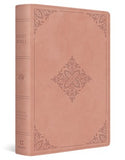 ESV Giant Print Bible Blush Rose Fleur-de-lis Design (Black Letter Edition)