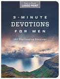 3-Minute Devotions for Men Large Print : 180 Challenging Readings
