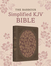 The Barbour Simplified KJV Bible—Deluxe Edition [Brown & Rose Floral Inset]