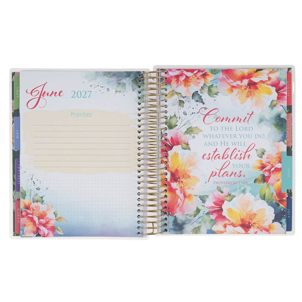 2027 Be Still and Know 18-Month Planner with Elastic Closure - Psalm 46:10