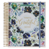 2027 Thankful Grateful Blessed 18-Month Spiral Planner with Elastic Closure