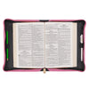 Trust in the LORD Floral Begonia Pink Faux Leather Fashion Bible Cover - Proverbs 3:5