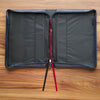 The Plans Modern Blue Grid Faux Leather Bible Cover - Jeremiah 29:11