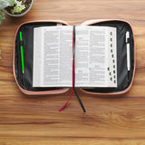 Trust in the Lord Peach Floral Faux Leather Fashion Bible Cover - Proverbs 3:5