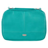 Two-Fold Turquoise Faux Leather Organizer Bible Cover