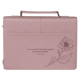 Always Be Joyful Dusty Mauve Faux Leather Fashion Bible Cover - 1 Thessalonians 5:16