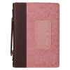 Plans to Prosper Pink and Brown Faux Leather Fashion Bible Cover - Jeremiah 29:11