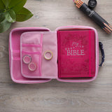Everything Beautiful Navy Floral Two-fold Organizer Bible Case - Ecclesiastes 3:11