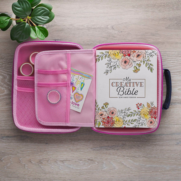 All Things Are Possible Navy Two-fold Organizer Bible Case - Matthew 19:26