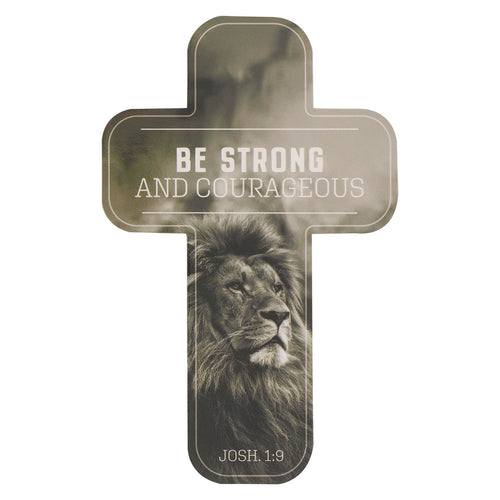 Be Strong and Courageous Monochrome Cross Bookmark Set - Joshua 1:9